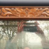 Art Deco door mirror with floral pattern frame