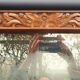 Art Deco door mirror with floral pattern frame
