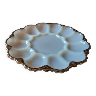 White opaline dish