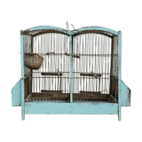 Ancient bird cage in wood and metal