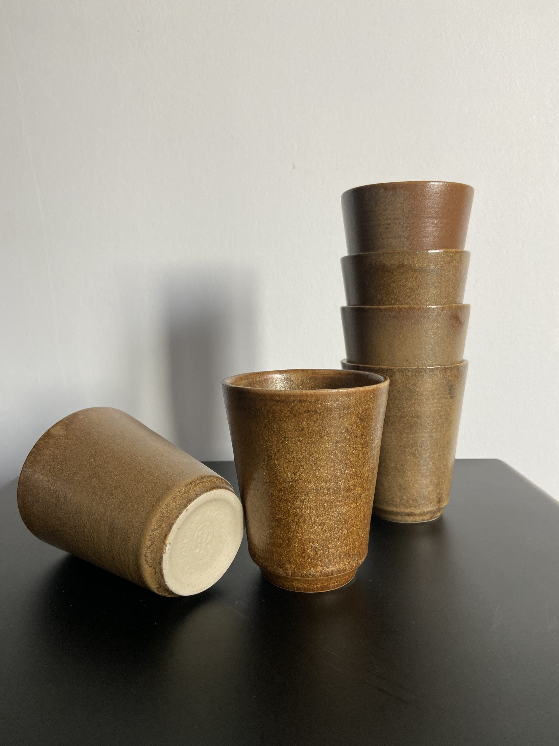 Set de 6 timbales en grès digoin