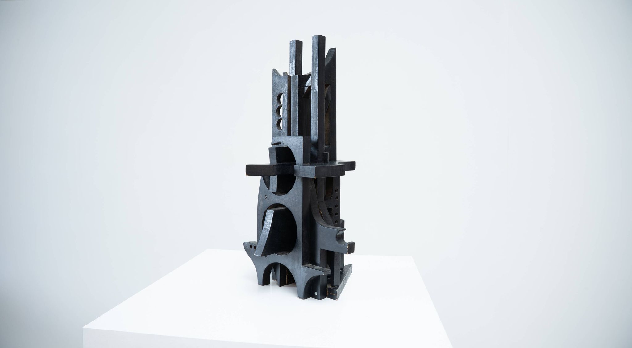 Abstract Italian wooden sculpture