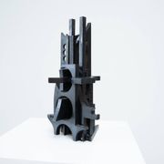 Abstract Italian wooden sculpture
