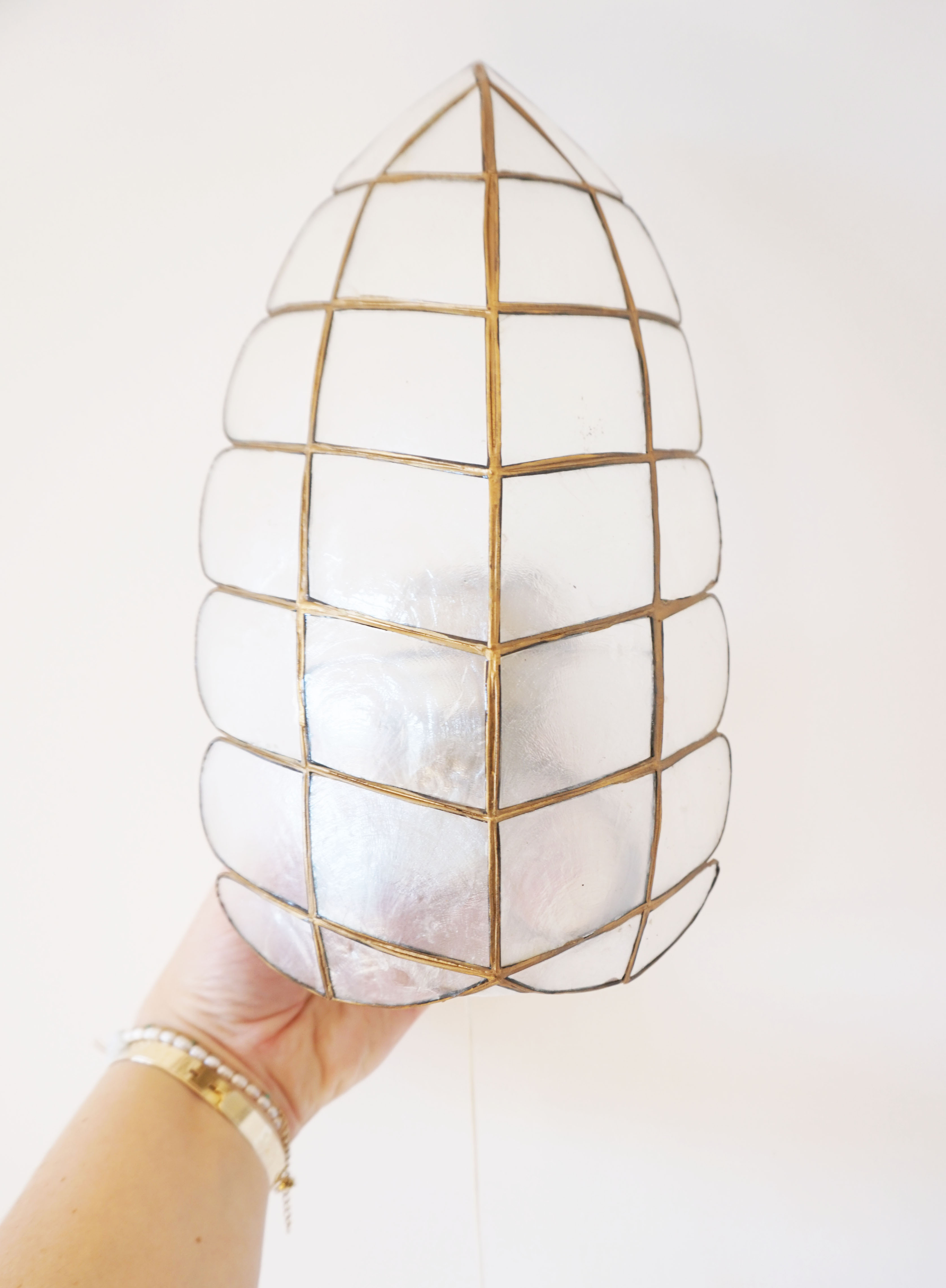 Pair of mother-of-pearl sconces