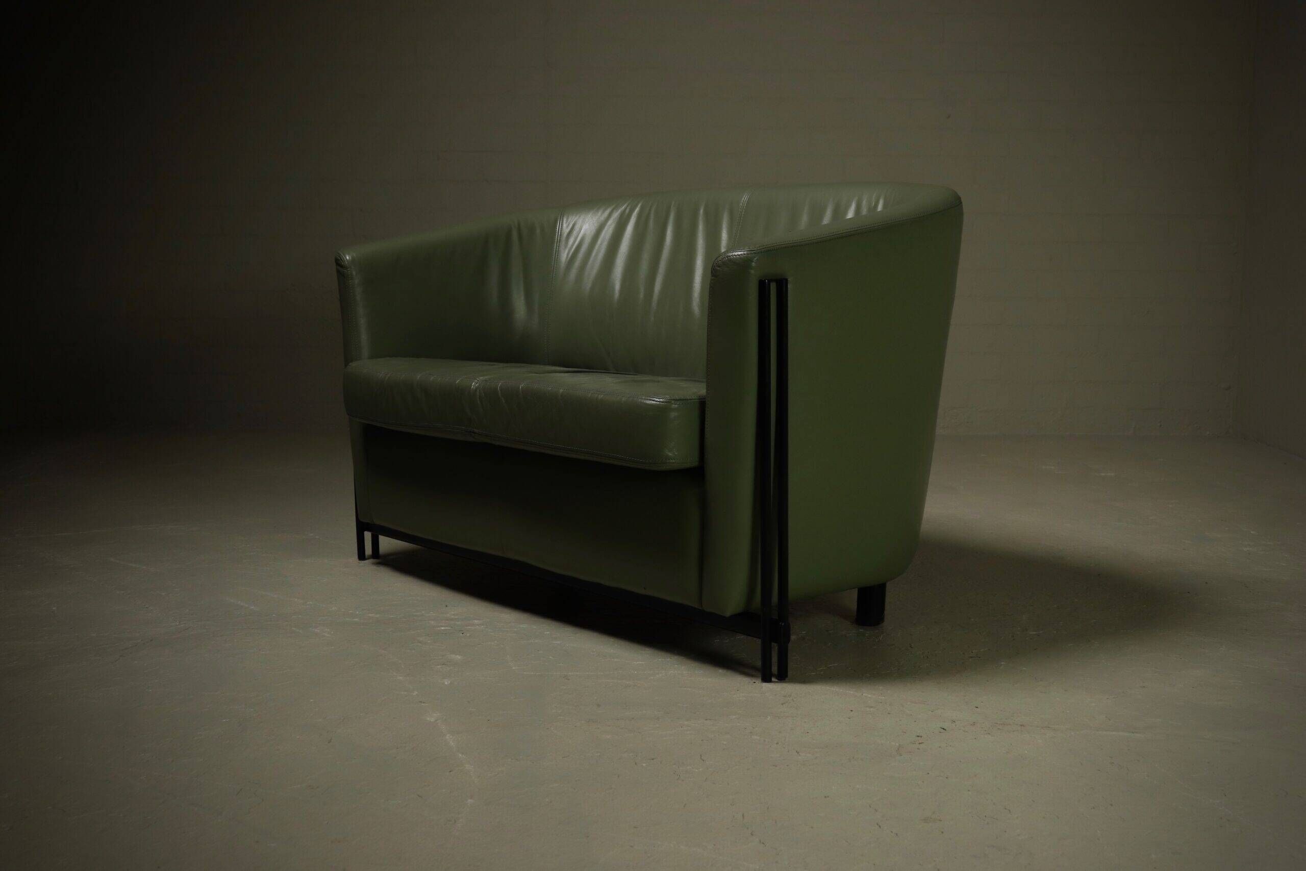 Canapé en cuir postmoderne par Touche années 1980
