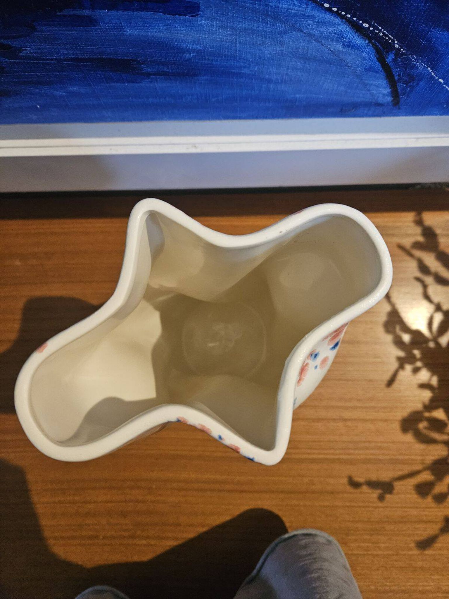 Vase émaillé main
