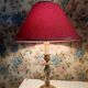 Candle holder lamp foot bronze chiseled rockery