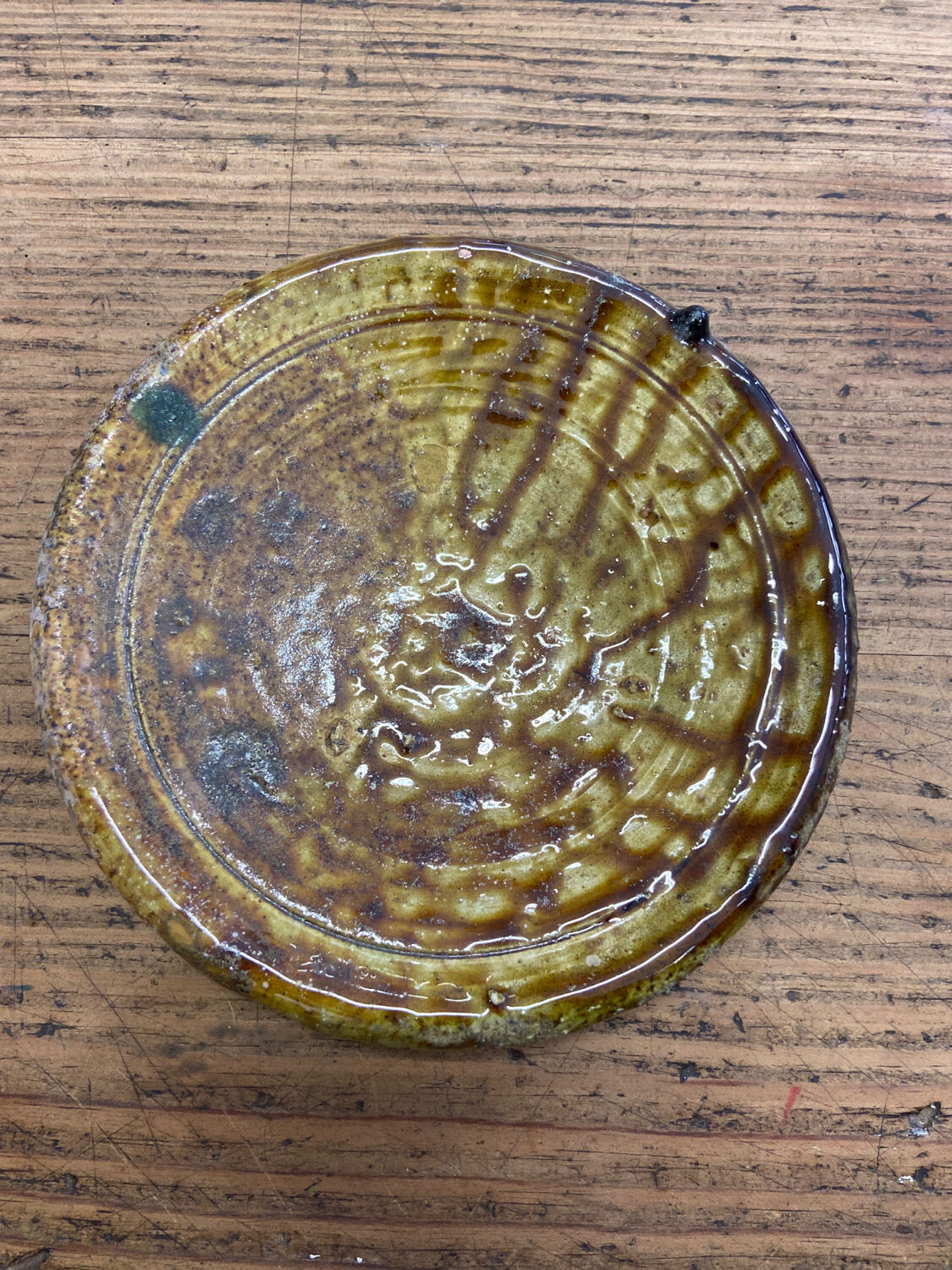 Tamegroute plate yellow green