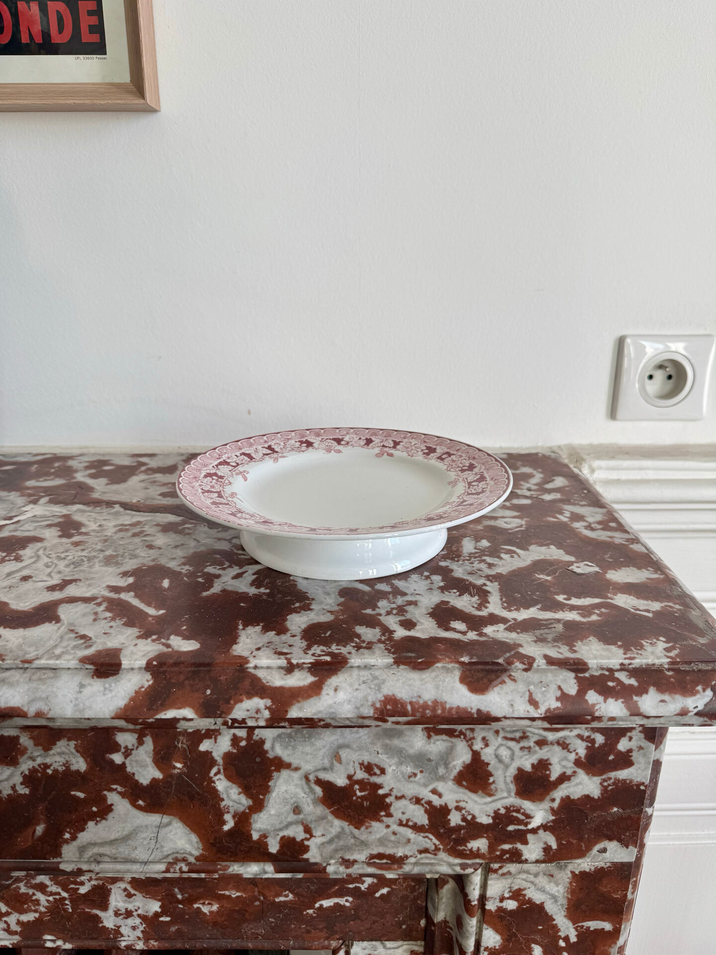 Saint-Amand earthenware compote dish