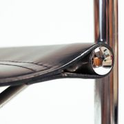 Chaise Bauhaus Mart Stam Marcel Breuer en cuir noir, Fasem 1980s