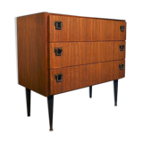 sab dresser in teck laiton and cuir 1960