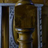 Solid wood lamp base