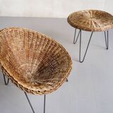 Roberto Mango, armchair and coffee table, Italy 1950