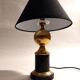 Barber lamp black metal and gilded brass 1960.