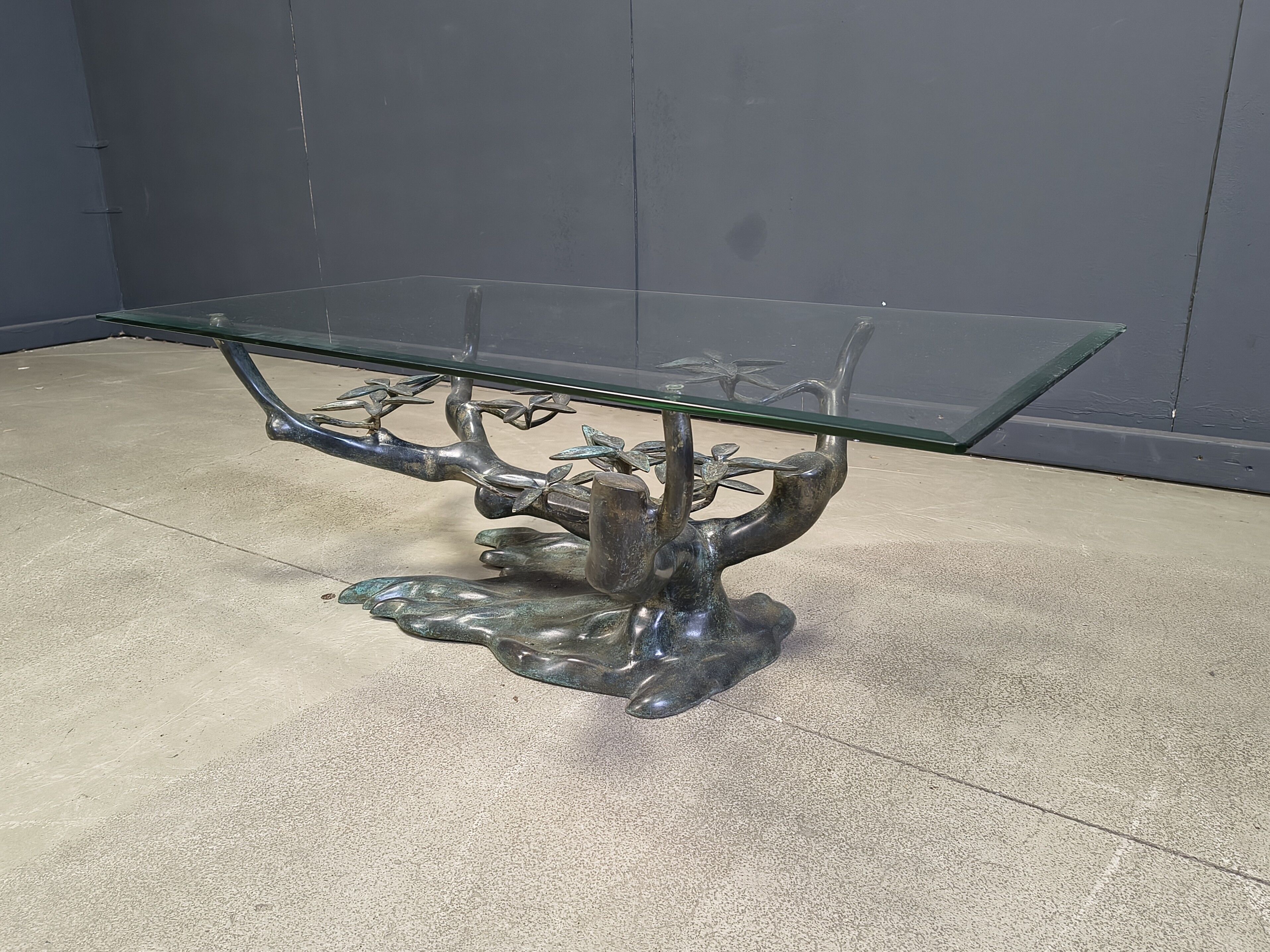 Vintage bonsai coffee table by Willy Daro, 1970s