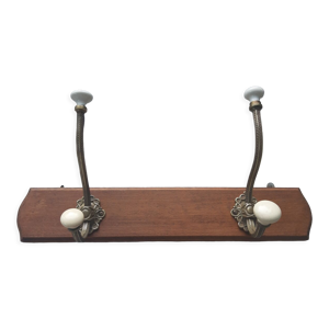 Porte manteau bronze et bois