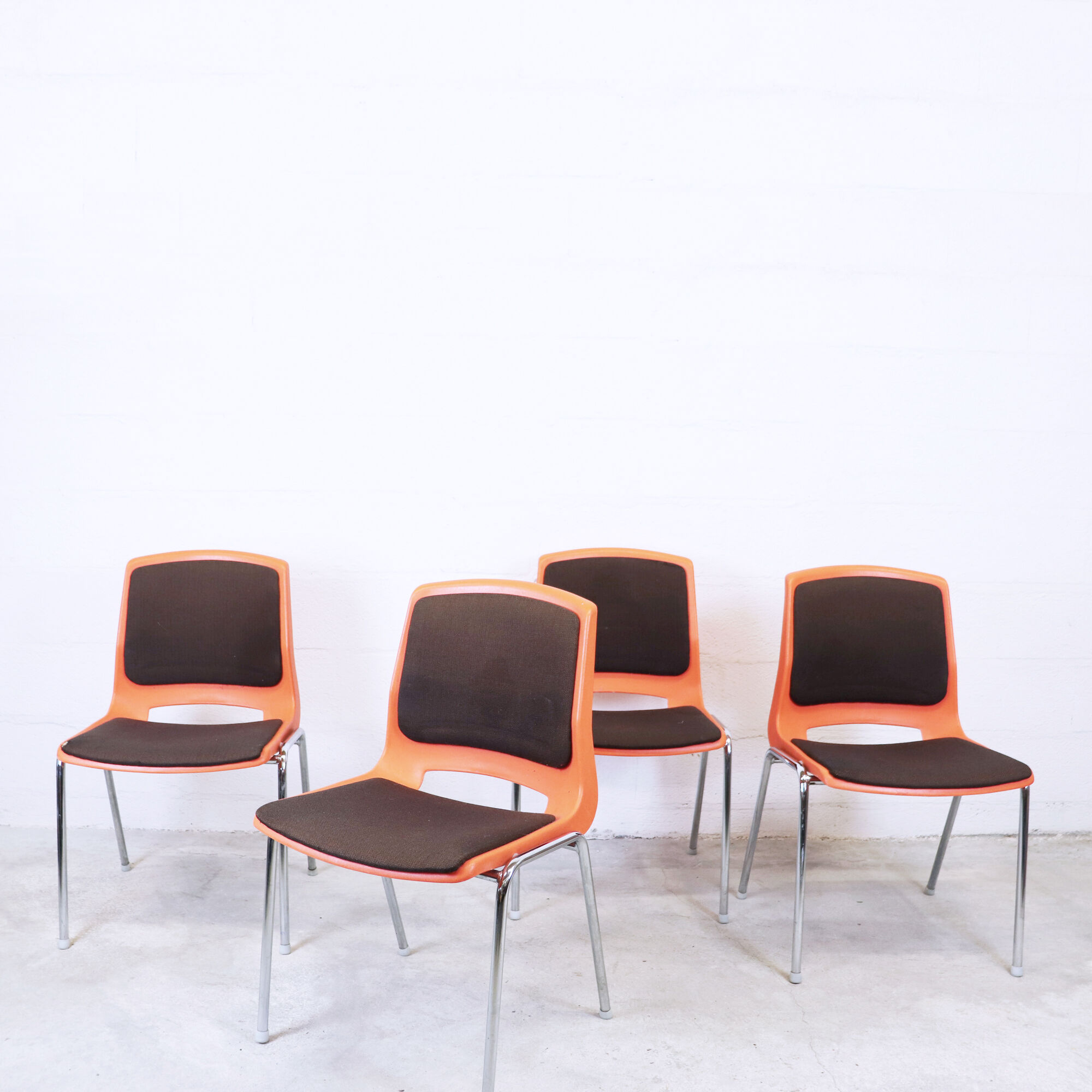 Set of 4 chairs Stål og stil, Norway, 1970