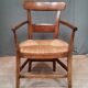 Rustic straw armchair