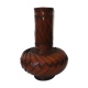 Vase Wicker braided style mahogany Scandinavian