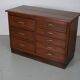 Dutch Industrial Oak Apothecary Cabinet, Mid-20th Century