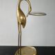 Stilt umbrella holder, brass heron, 70s