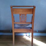 Fauteuil paillé de style directoire