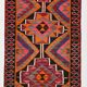 Red & Orange Oriental Kilim Runner Rug, 105x340Cm