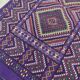 Hand-woven purple margoum rug in natural wool