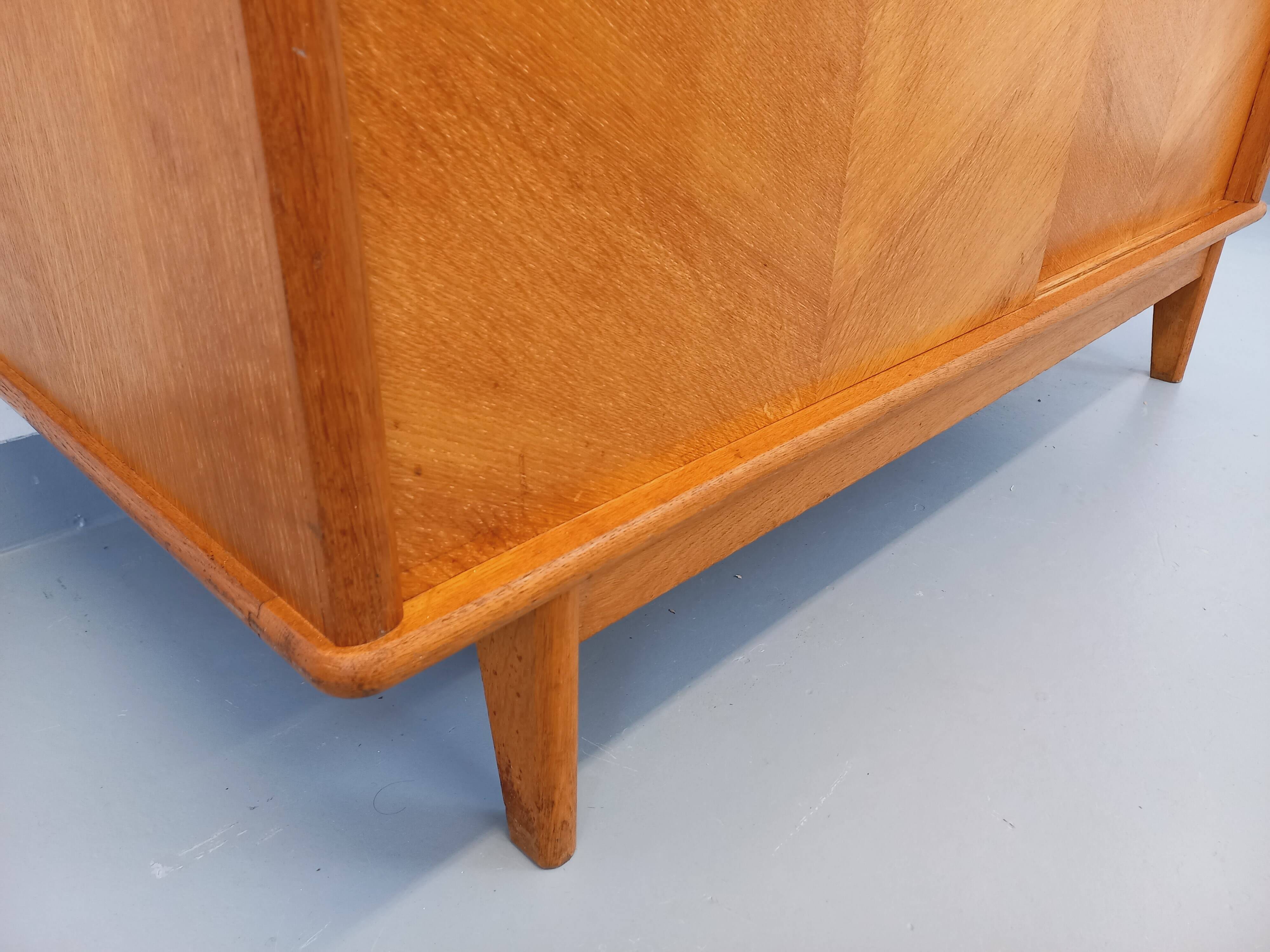 Vintage oak wardrobe from the 1960s.