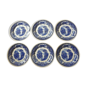 Set of 6 Dinner Plates Dutch Royal Sphinx Maastricht Cambridge Old England 3585