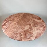 Travertine pedestal table