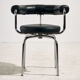 Fauteuil pivotant tubulaire style Bauhaus
