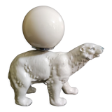 Ceramic white bear lamp