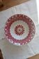 Antique Saint-Amand faience salad bowl model 2078 – Burgundy geometric pattern