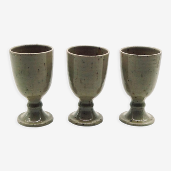 Set of three ceramic mazagrans
