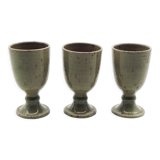 Set of three ceramic mazagrans
