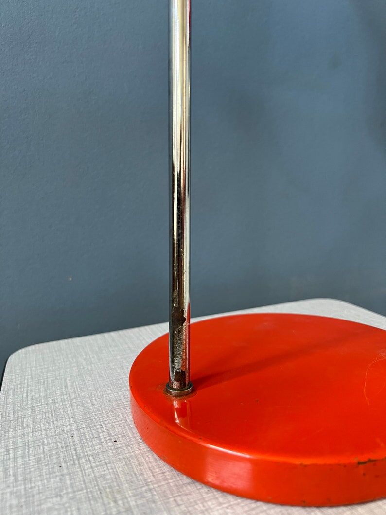 Mid-century red desk lamp