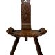 Vintage Spanish chair stool brutalist design