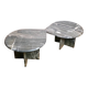 Vintage organically shaped marble side tables, Germany 1970