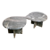 Vintage organically shaped marble side tables, Germany 1970