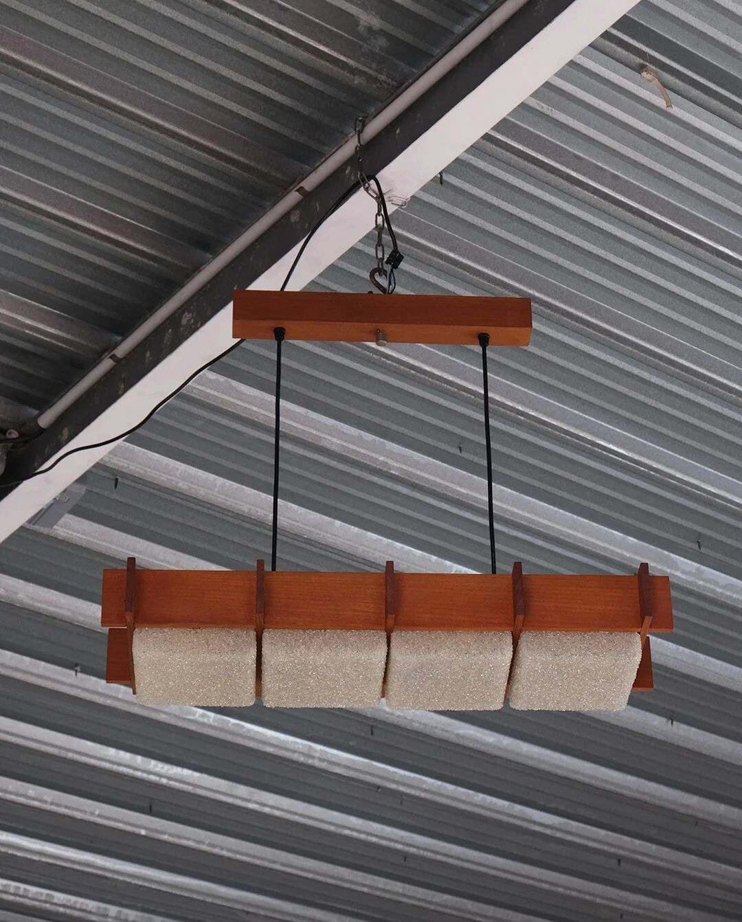 Scandinavian suspension in teak and perspex