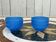 Pair of blue opaline bowls from the 19th century.