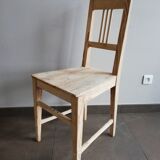 5 chaises en bois vintage