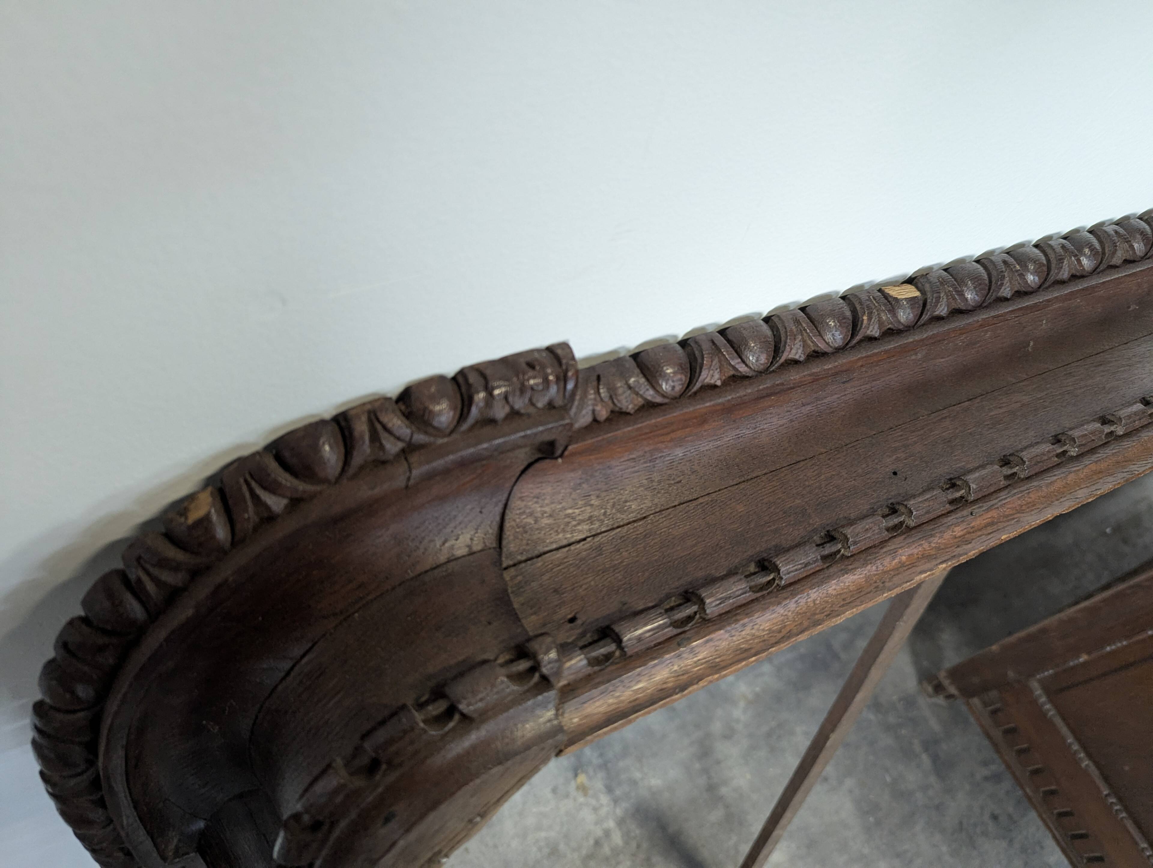 Carved bonnetière from the Pays de Bray from the 19th century.