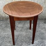 Table ronde guéridon, bois, vintage, années 50