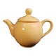 Yellow ceramic teapot