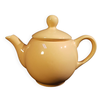 Yellow ceramic teapot