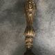 Old gilded bronze lamp base with Louis XV style rocaille decoration