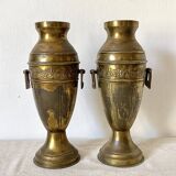 Pair of antique baluster vases