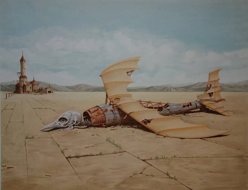Judson HUSS : Dead Zeppelin, lithographie originale signée